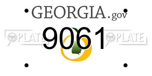 9061 Georgia License Plate