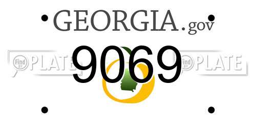 9069 Georgia License Plate