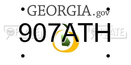 907ATH Georgia License Plate