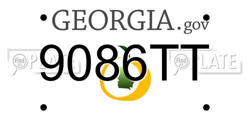 9086TT Georgia License Plate