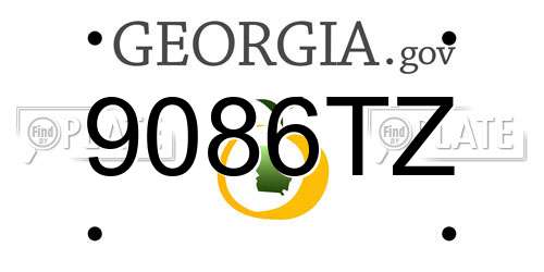 9086TZ Georgia License Plate