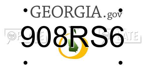 908RS6 Georgia License Plate