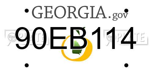 90EB114 Georgia License Plate