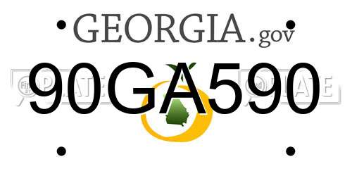 90GA590 Georgia License Plate