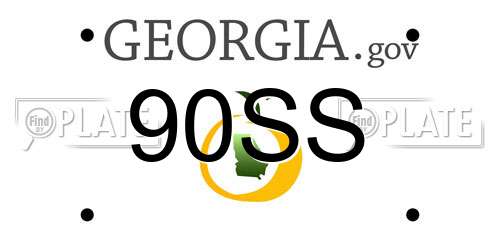 90SS Georgia License Plate