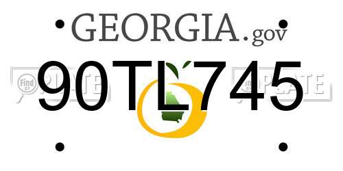 90TL745 Georgia License Plate
