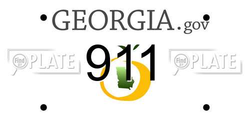 911 Georgia License Plate