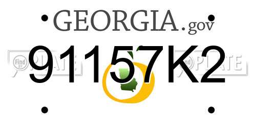91157K2 Georgia License Plate