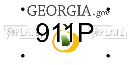 911P Georgia License Plate