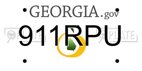911RPU Georgia License Plate