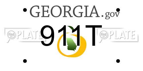 911T Georgia License Plate