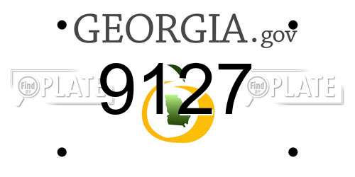 9127 Georgia License Plate