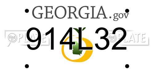 914L32 Georgia License Plate