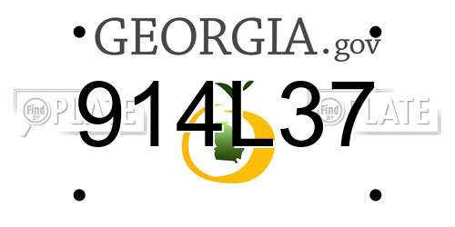 914L37 Georgia License Plate