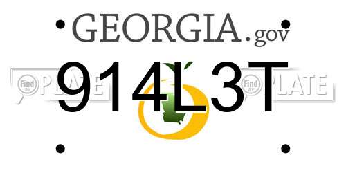 914L3T Georgia License Plate