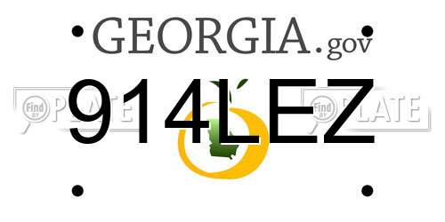 914LEZ Georgia License Plate
