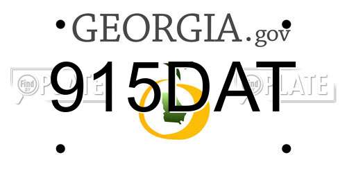 915DAT Georgia License Plate