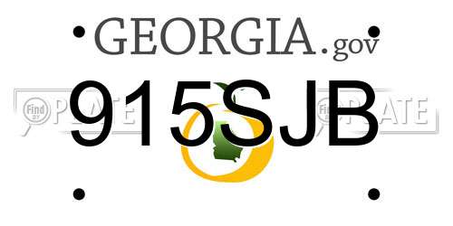 915SJB Georgia License Plate