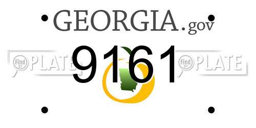 9161 Georgia License Plate