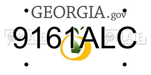 9161ALC Georgia License Plate