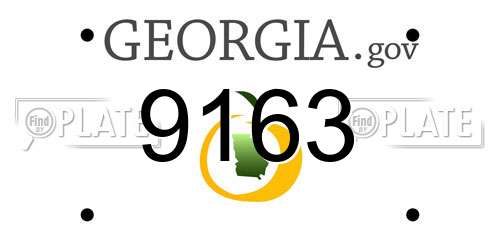 9163 Georgia License Plate