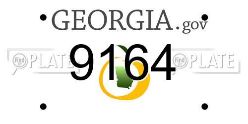 9164 Georgia License Plate