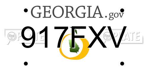 917FXV Georgia License Plate