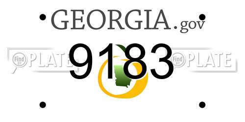 9183 Georgia License Plate