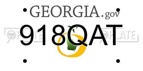918QAT Georgia License Plate