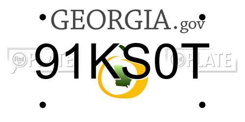 91KS0T Georgia License Plate