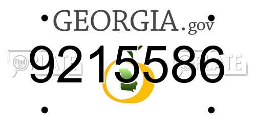 9215586 Georgia License Plate
