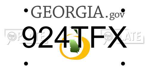 924TFX Georgia License Plate