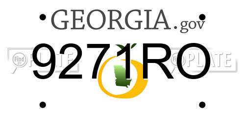 9271RO Georgia License Plate