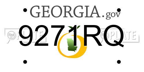 9271RQ Georgia License Plate