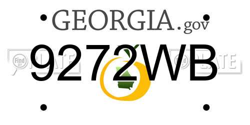 9272WB Georgia License Plate