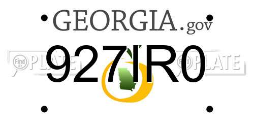 927IR0 Georgia License Plate