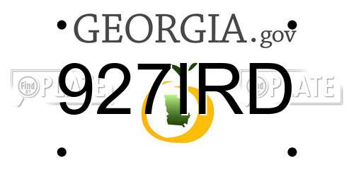 927IRD Georgia License Plate