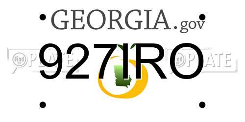 927IRO Georgia License Plate