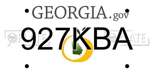 927KBA Georgia License Plate