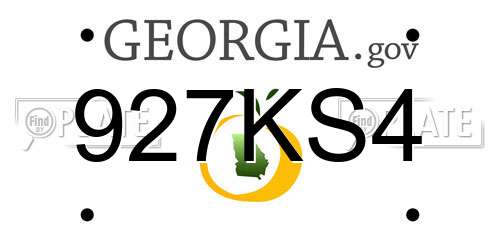 927KS4 Georgia License Plate