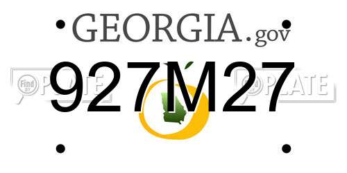 927M27 Georgia License Plate