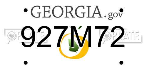 927M72 Georgia License Plate