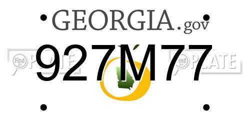 927M77 Georgia License Plate