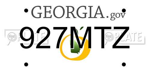 927MTZ Georgia License Plate