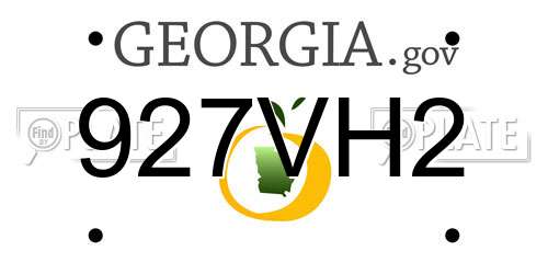 927VH2 Georgia License Plate