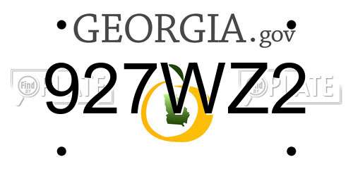 927WZ2 Georgia License Plate