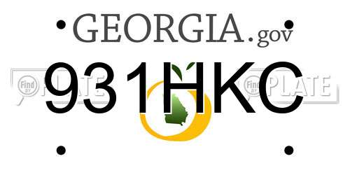 931HKC Georgia License Plate