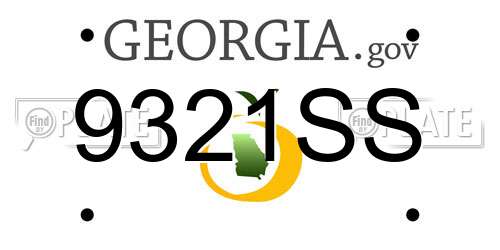 9321SS Georgia License Plate