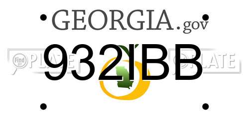 932IBB Georgia License Plate