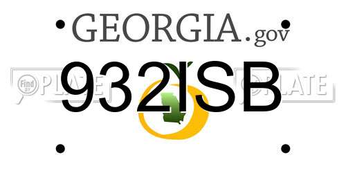 932ISB Georgia License Plate